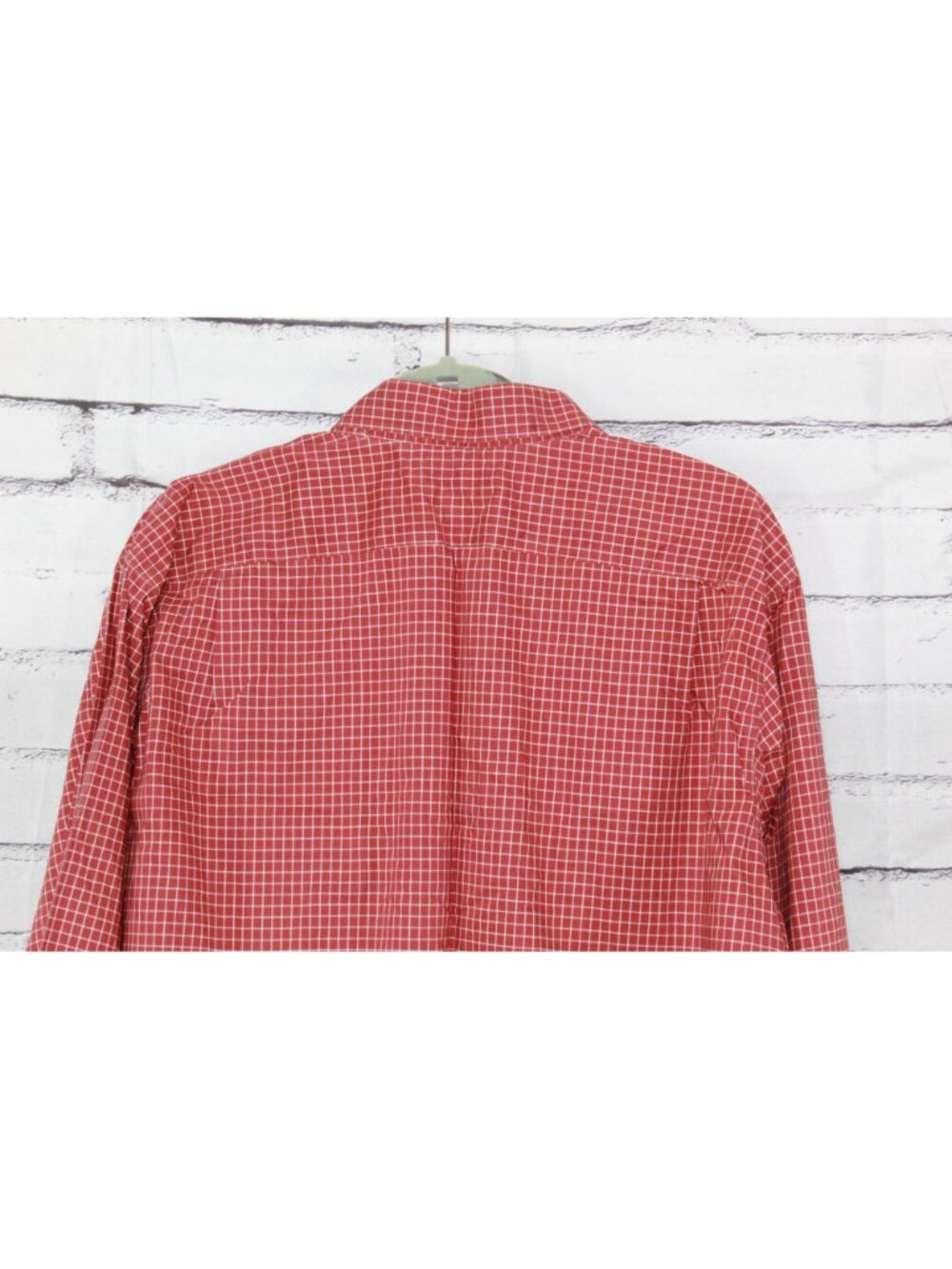 LL Bean Wrinkle Free Kennebunk Sport Shirt Check Office Preppy Casual Red L Tall - Picture 5 of 10